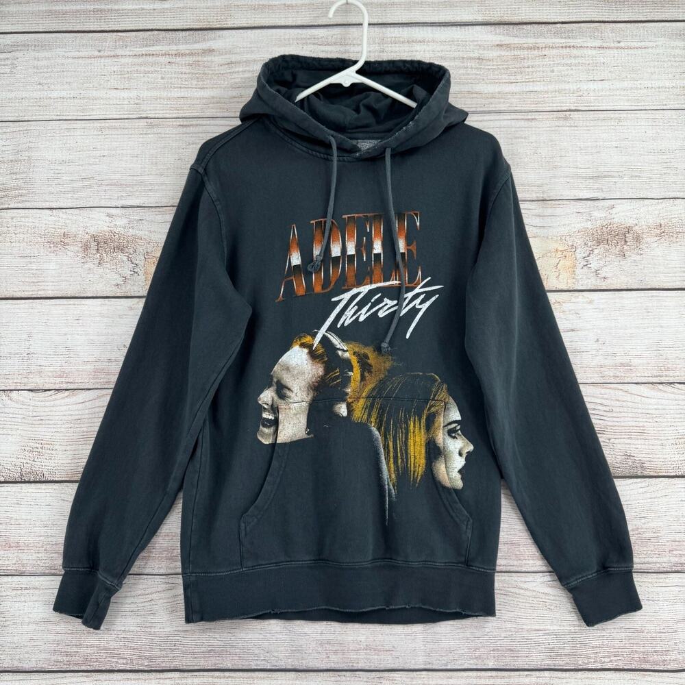 Adele‎ Thirty Concert Tour Distressed Hoodie Sweatshirt Adult Small Black/Gray